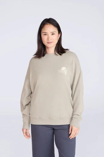 Dakota Womens Graphic Sweatshirt - Light Khaki