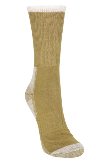 Cotton Womens Mid Calf Hiker Socks - Green