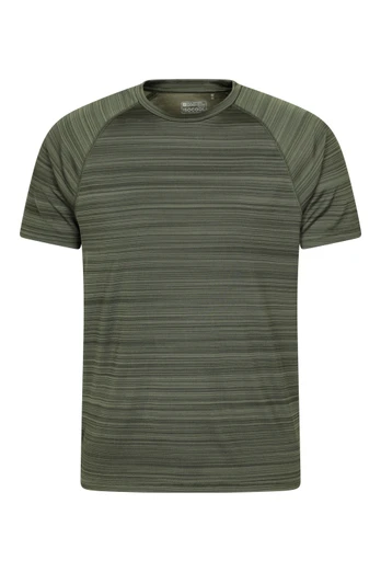 Endurance Stripe IsoCool Mens Tee - Khaki