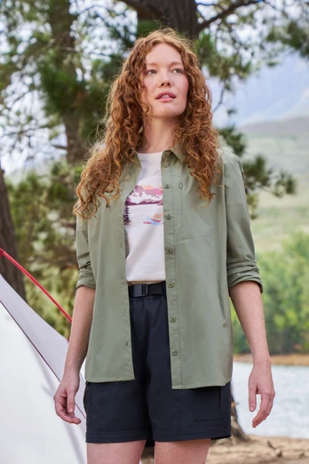 Tahiti Womens Quick Dry Shirt - Khaki