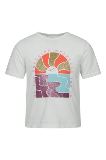 Sequin Sunrise Kids Tee - Off White