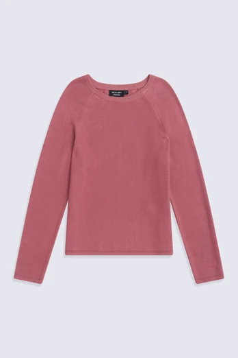 Womens Cotton Textured Jumper - Pink