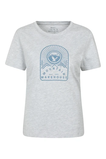T-shirt imprimé Femme Eagle Forest - Gris Pâle