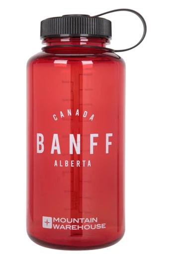 Banff BPA Free Push Lid Bottle - Active Red