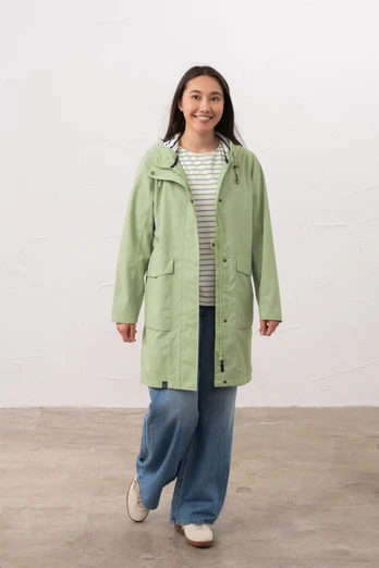 Beachcomber Womens Long Waterproof Jacket - New Pistachio