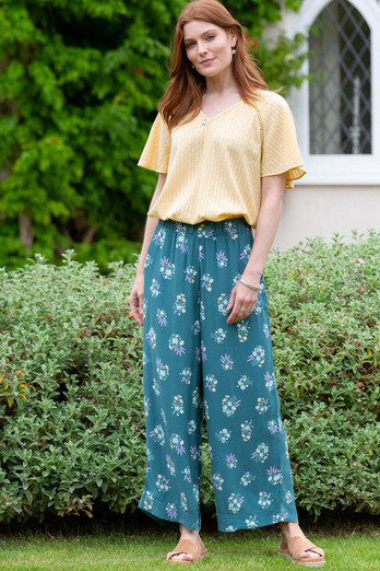 Melbury Womens Woven Trousers - Bouquet Belle