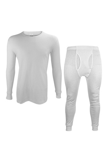 Kids Thermal Base Layer Set | Top & Long Johns - White