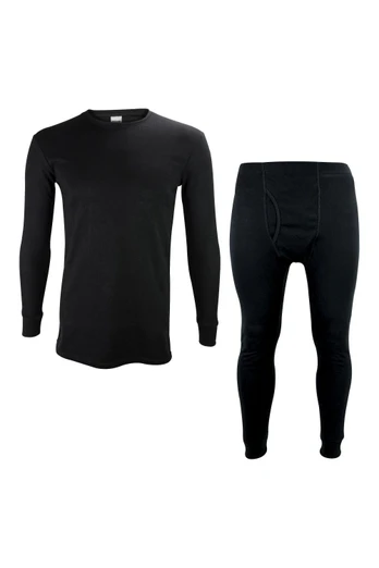 Kids Thermal Base Layer Set | Top & Long Johns - Black