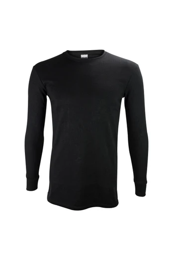 Kids Long Sleeve Thermal Top - Black