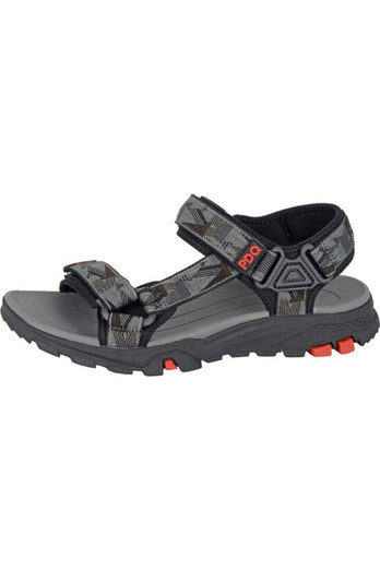 Mens Logo Sandals - Grey/Black
