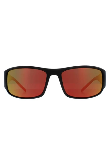 King Unisex Sunglasses - Matte Black / Red Polarised