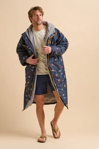 Beach Mens Chinook Changing Robe - Navy