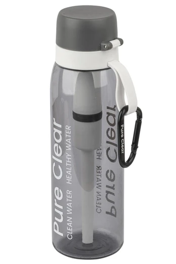 Active Water Filter Bottle 769ml - Grey/Clear