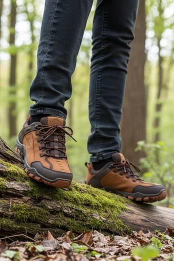 Corbett Mens Leather Waterproof Walking Shoes - Brown