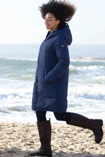 Ash Womens Padded Duvet Coat - Navy