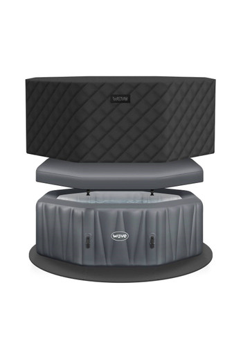 Aegean 6-Person EnergySave Hot Tub Bundle - Dark Grey