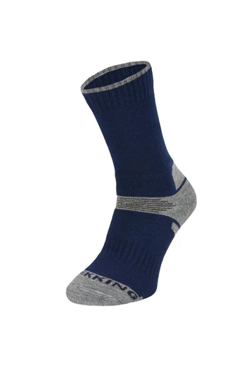 Kids Breathable Merino Wool Hiking Socks - Navy