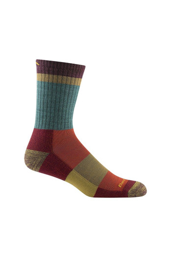 Mens Merino Wool Micro Crew Seamless Hiking Socks - Teal