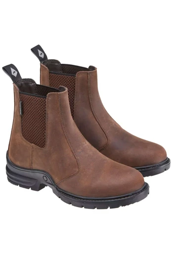 Womens Elasticated Short Yard Boot - Brown