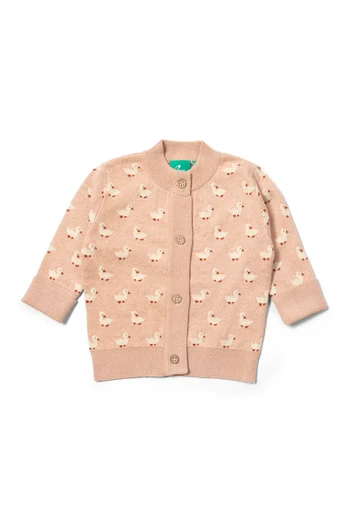 Baby Kids 100% Organic Cotton Knit Cardi - Oatmeal