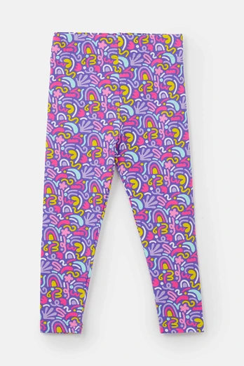 Mollie Kids Stretch Leggings - Abstract Print