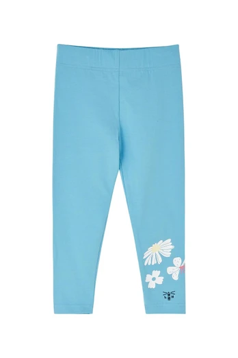 Mollie Kids Stretch Leggings - Blue Daisy