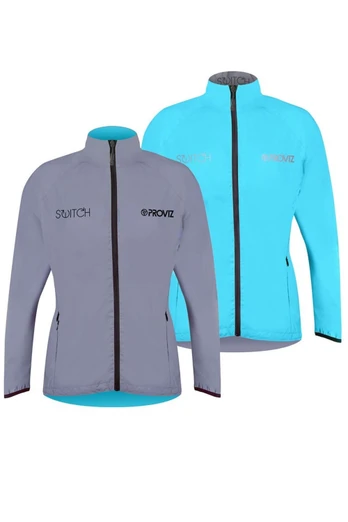 Switch Women's Reversible Cycling Jacket - Light Blue