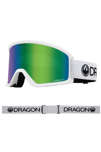 DX3 OTG Unisex Snow Goggles - White/LL Green Ion