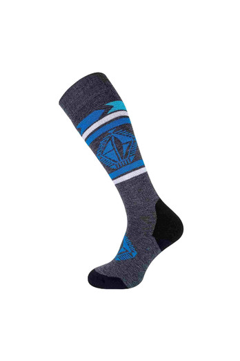 Unisex Knee High Technical Snowboard Socks - Dark Grey