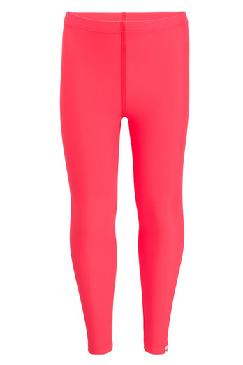 Kids Swim Leggings - Fluoro red pink