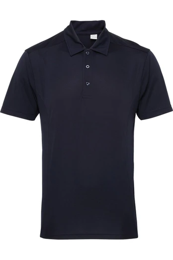 Panelled Mens Short Sleeve Polo Shirt - French Navy