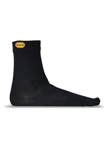 Five Toe Wool Blend Crew Men's Socks - Black