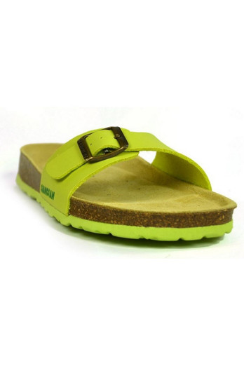 Malaga Sano Womens Sandals - Lime/Brown