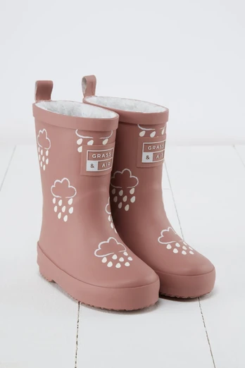 Kids Colour Changing Winter Wellies - Rose