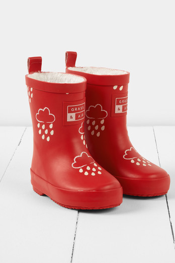 Kids Colour Changing Winter Wellies - Ruby Red
