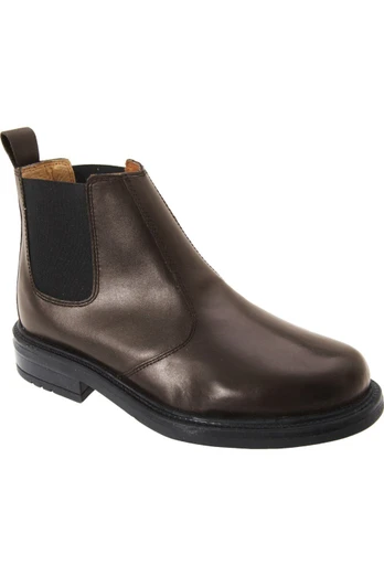 Mens Leather Chelsea Boots - Brown