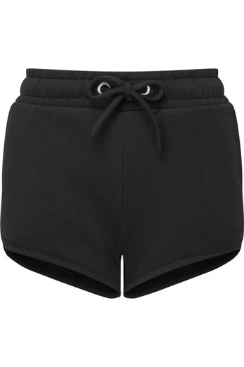 Retro Womens Sweat Shorts - Black