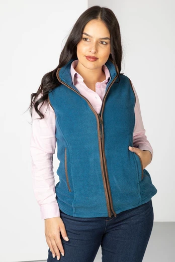 Huggate Ladies Premium Fleece Waistcoat - Petrol