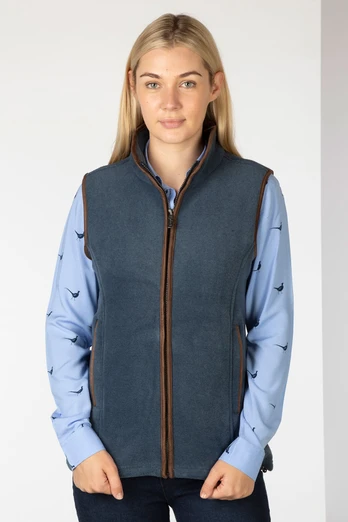 Huggate Ladies Premium Fleece Waistcoat - Mid Navy
