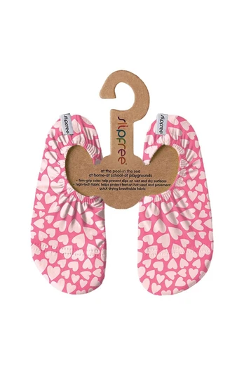 Non-Slip Lightweight Kids Swim Shoes Cherish Heart - Pink Hearts