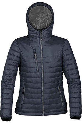 Gravity Womens Thermal Padded Jacket - Navy/Charcoal