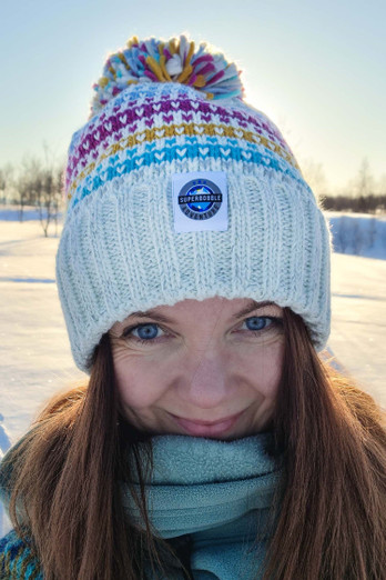 Candy Stripe Nordic Knit Unisex Bobble Hat - Candy Stripe