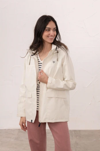 Beachcomber Womens Waterproof Jacket - Chalk