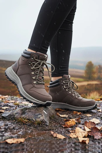 Hewitt Womens Waterproof Hiking Boots - Waxy Brown