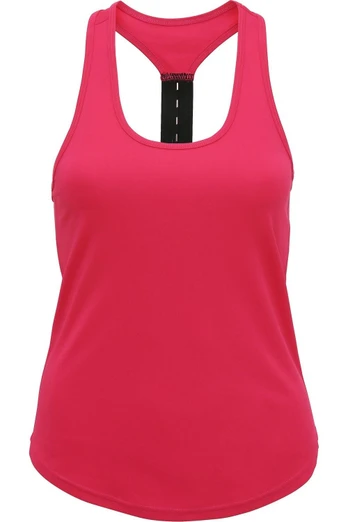 Performance Womens Strap Back Vest - Hot Pink