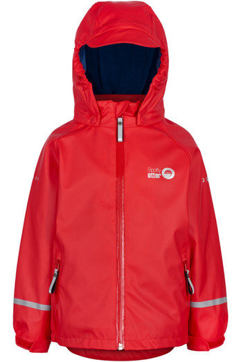 Forest Leader Kids Insulated PU Waterproof Jacket - Red