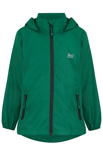 Origin Kids Mini Packable Waterproof Jacket - Bottle Green