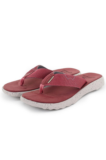 Koloa Unisex Flip Flop - Red/Taupe