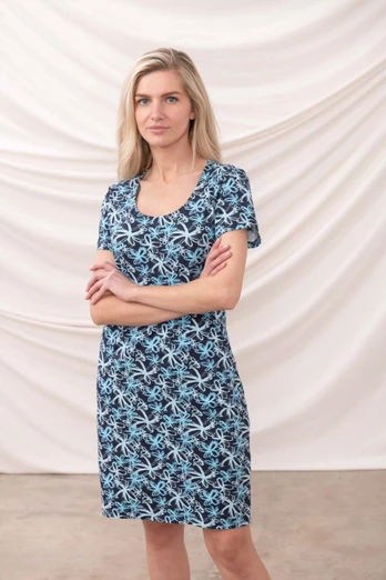 Lydia Womens Dress - Navy Floral