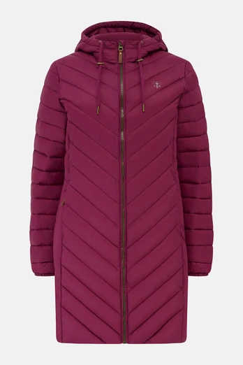 Laurel Womens Padded Jacket - Berry
